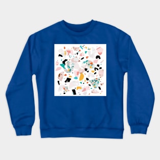 Mixed Mess I. / Collage, Terrazzo, Colorful Crewneck Sweatshirt